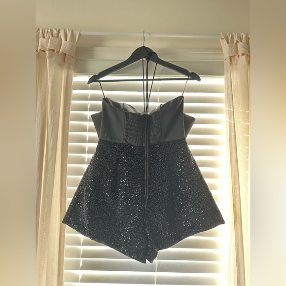 Zara Sequin Romper With Bow - Picture 11 of 11